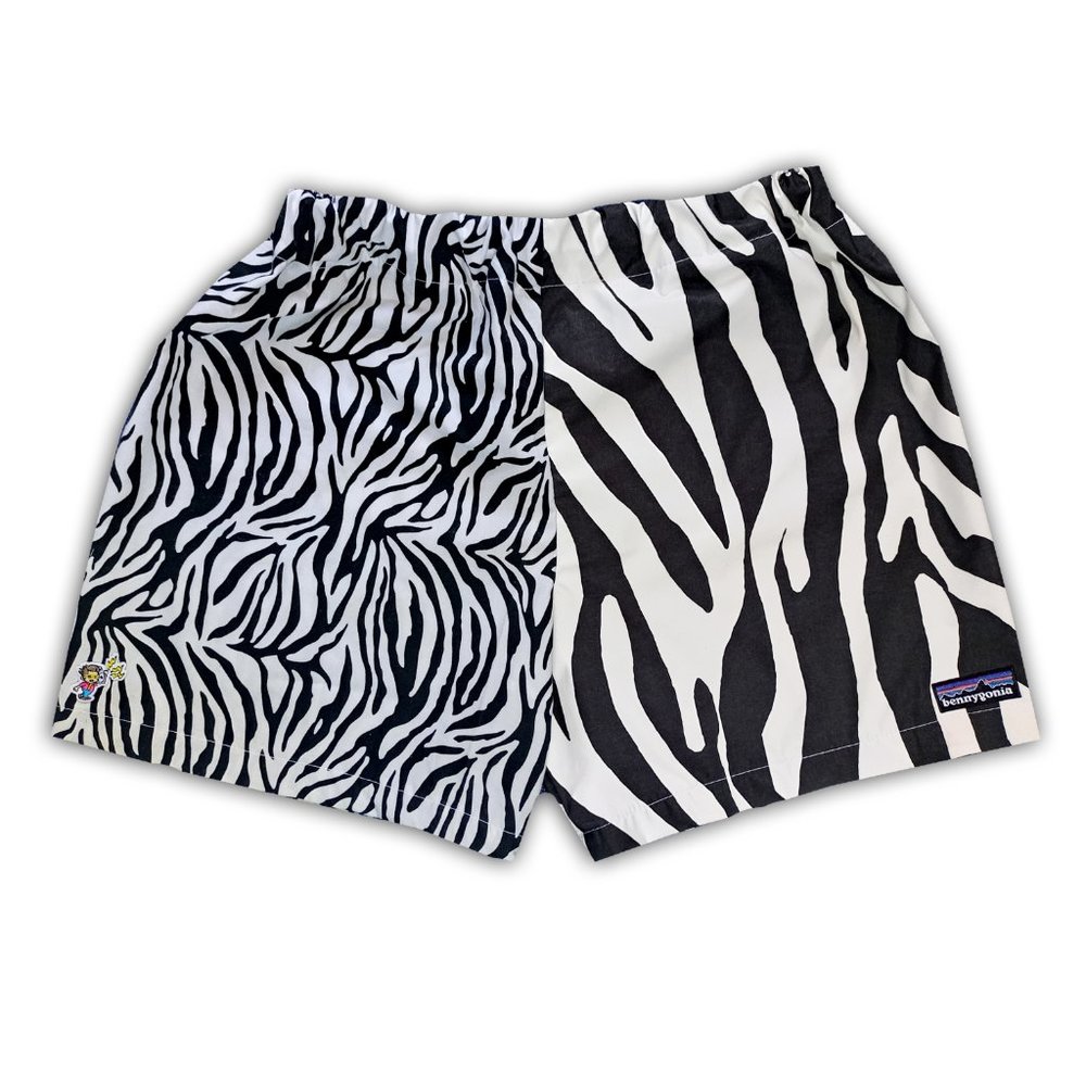 Black and White Zebra Print Men Shorts